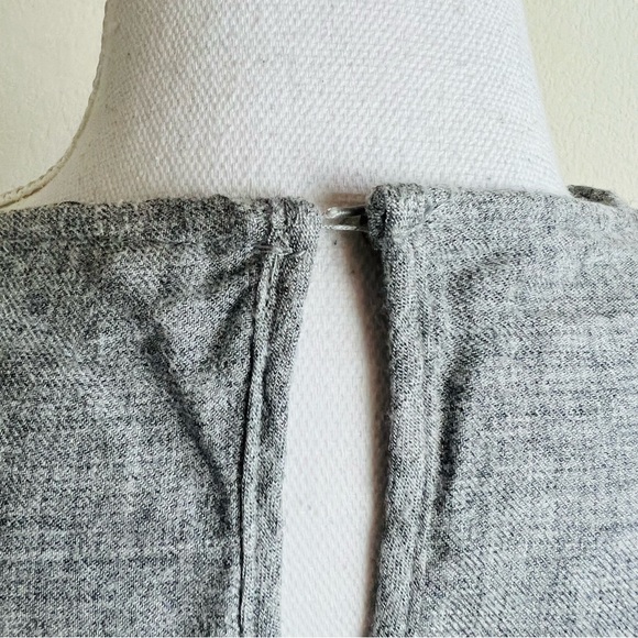 Zara Basic Grey Pearl Embellished Long Sleeve Blouse - Picture 4 of 15